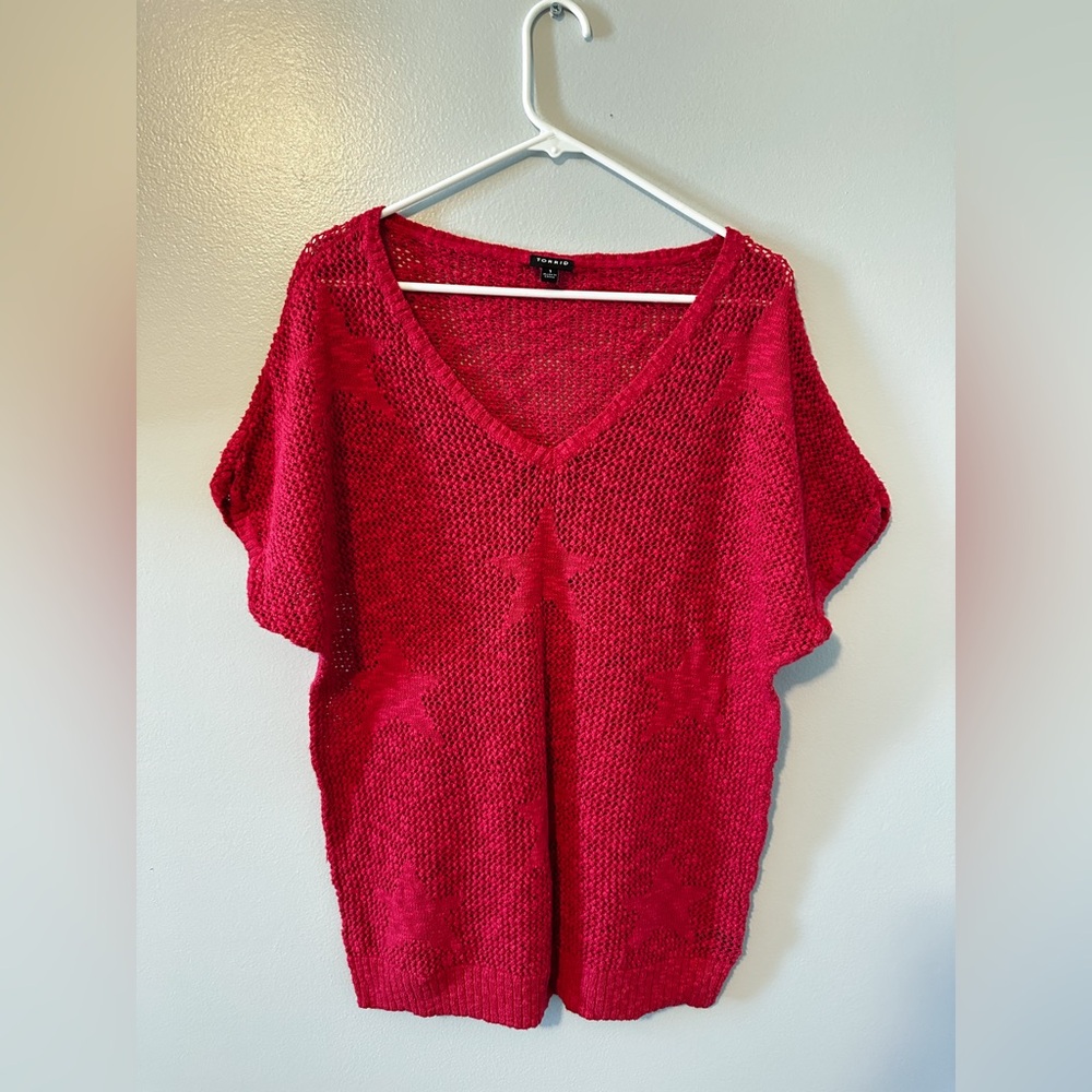 Torrid cap sleeve star sweater